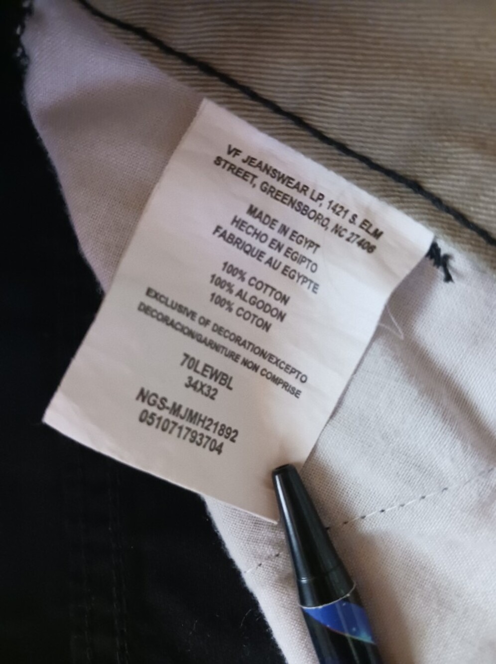 Wranglers Utility Jeans Mens 34x32 Black 100% Cotton - Picture 3 of 12